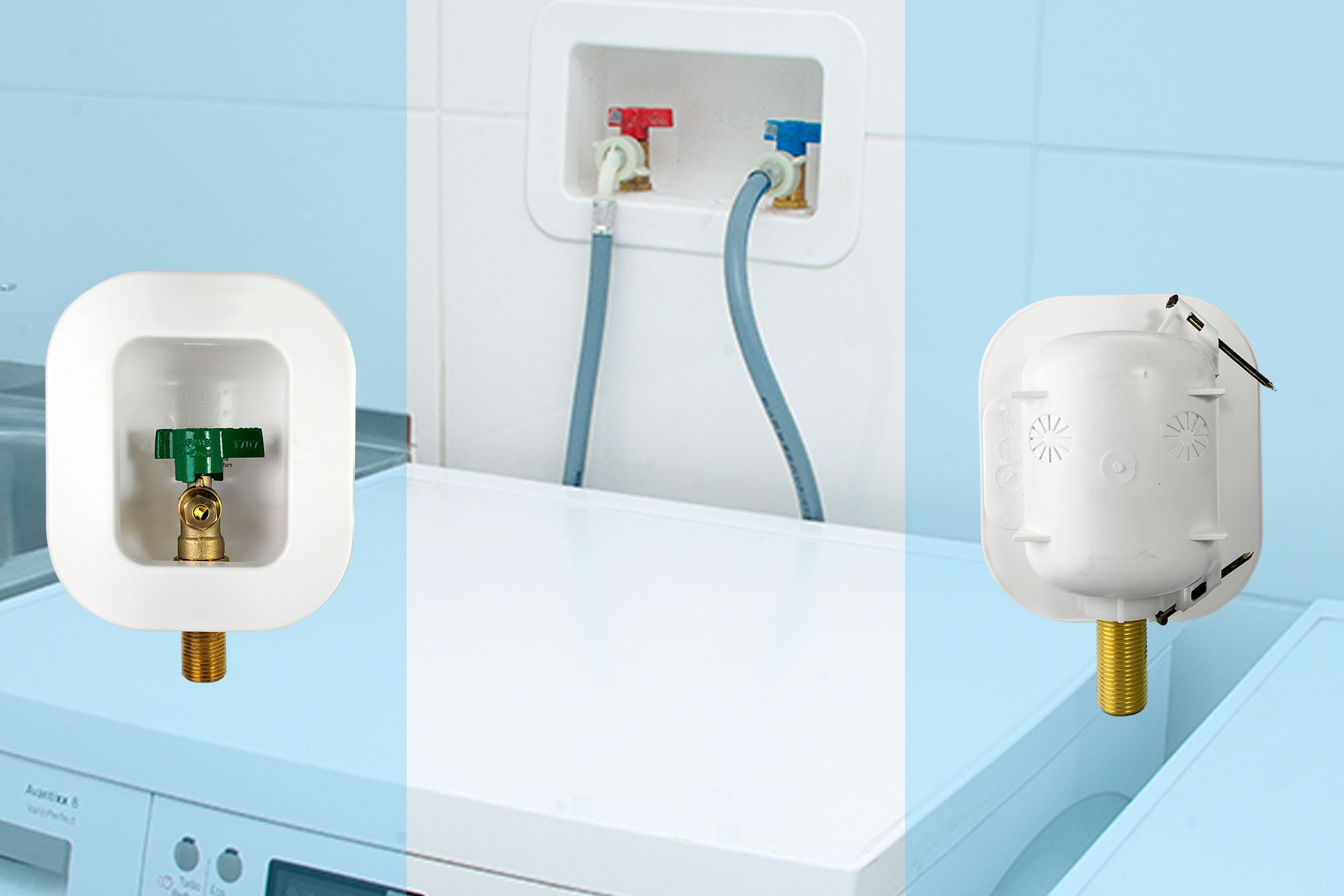 llaves empotrables y una aplicación para una lavadora